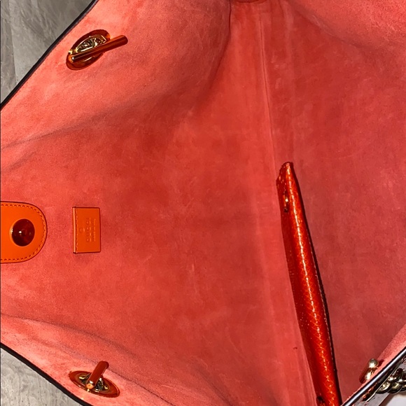 Gucci Rajah Python Tote Orange - Picture 3 of 5